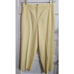 * J.G. HOOK Yellow Slacks Ladies Size 14P Pockets